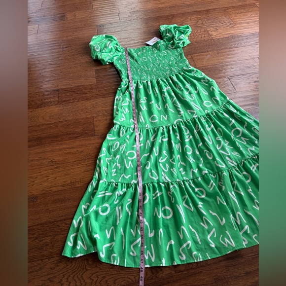 Pretty Garden Green Abstract‎ Print Maxi Dress - Picture 7 of 9